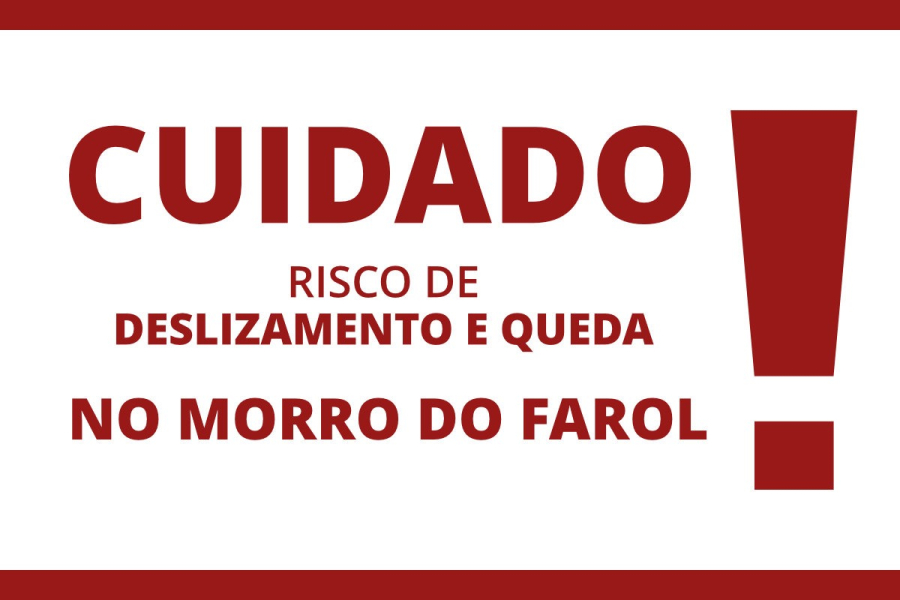  Alerta sobre a possibilidade de deslizamentos do Morro do Farol